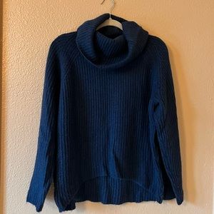 Deep blue turtleneck sweater Anthropologie